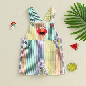 Elmo Overalls Sesame Street Jumpsuit Birthday Elmo Bodysuit Elmo clothes